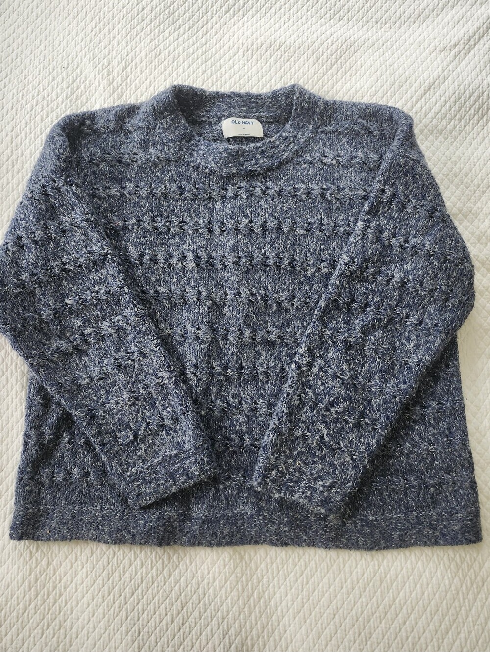 Chunky Textured Knit Cozy Old Navy Heather Crewneck Sweater Women's M